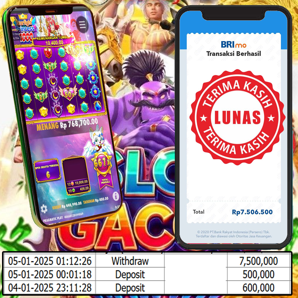 PEMENANG JACKPOT SEJITU GAMES PRINCES STARLIGHT PRAGMARTIC PLAY