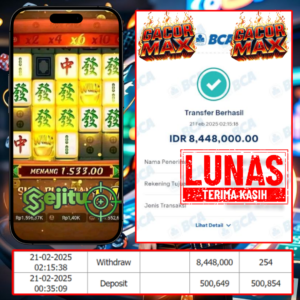 PEMENANG JACKPOT SEJITU MAHYONG WAYS 2 PG SOFT