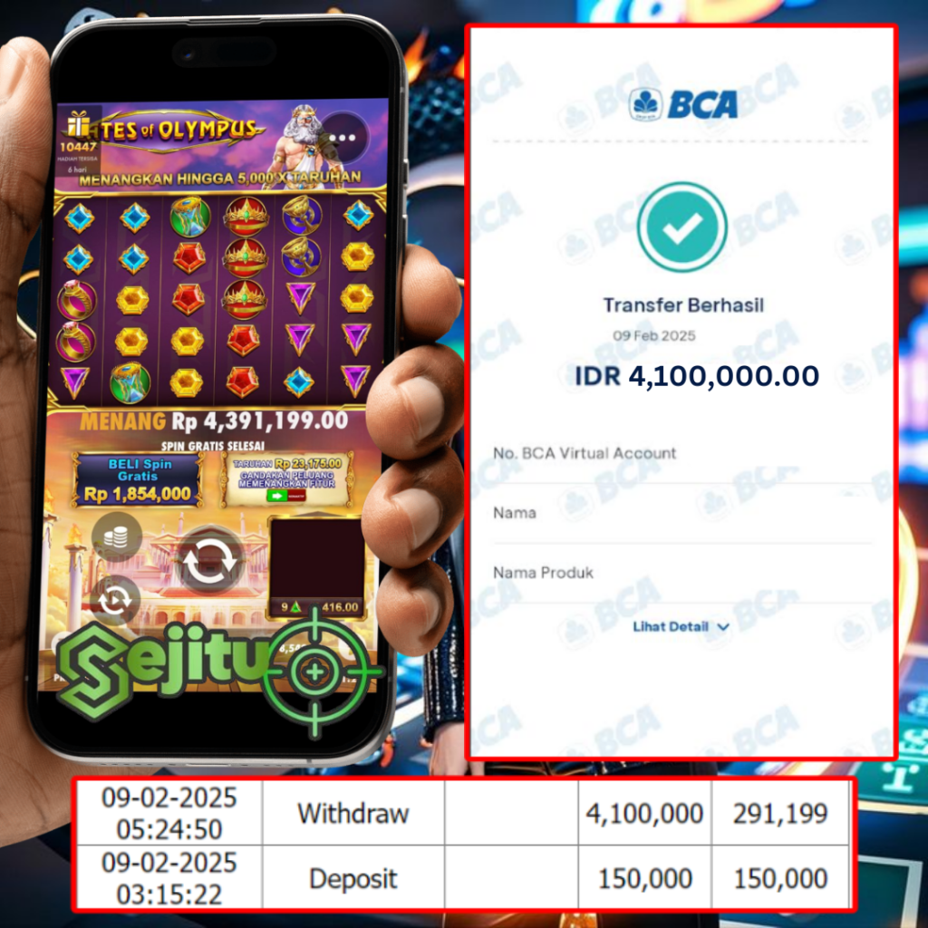 PEMENANG JACKPOT SEJITU GATES OF OLYMPUS PRAGMATIC PLAY