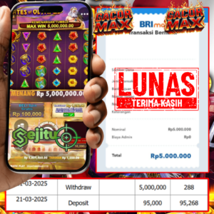 PEMENANG JACKPOT SEJITU GATES OF OLYMPUS PRAGMATIC PLAY