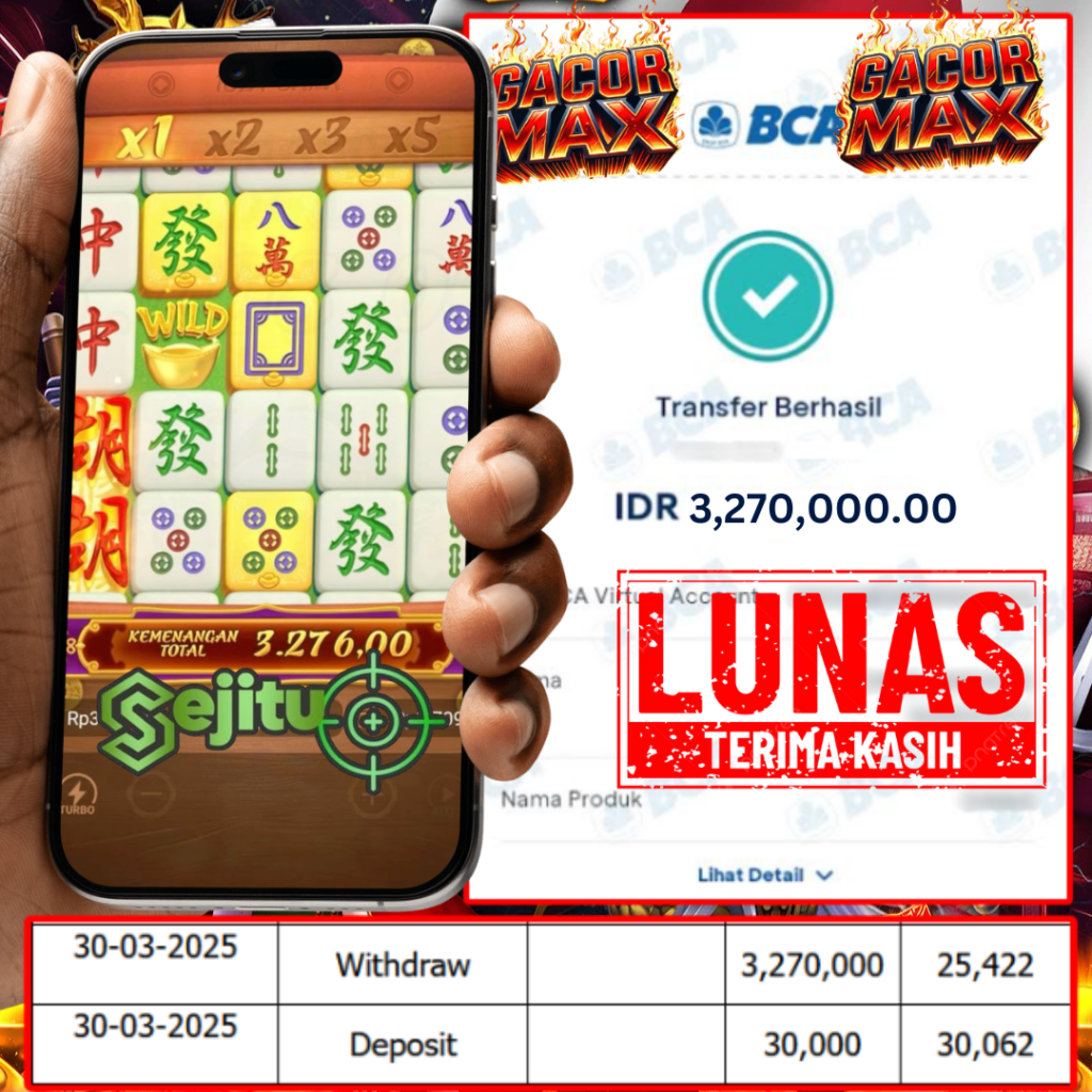 PEMENANG JACKPOT SEJITU MAHJONG WAYS PGSOFT