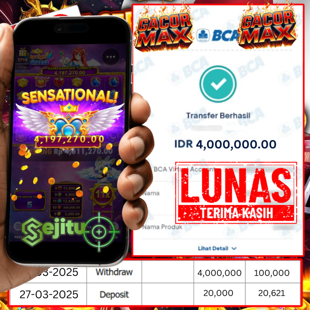 PEMENANG JACKPOT SEJITU STARLIGHT PRINCESS PRAGMATIC PLAY