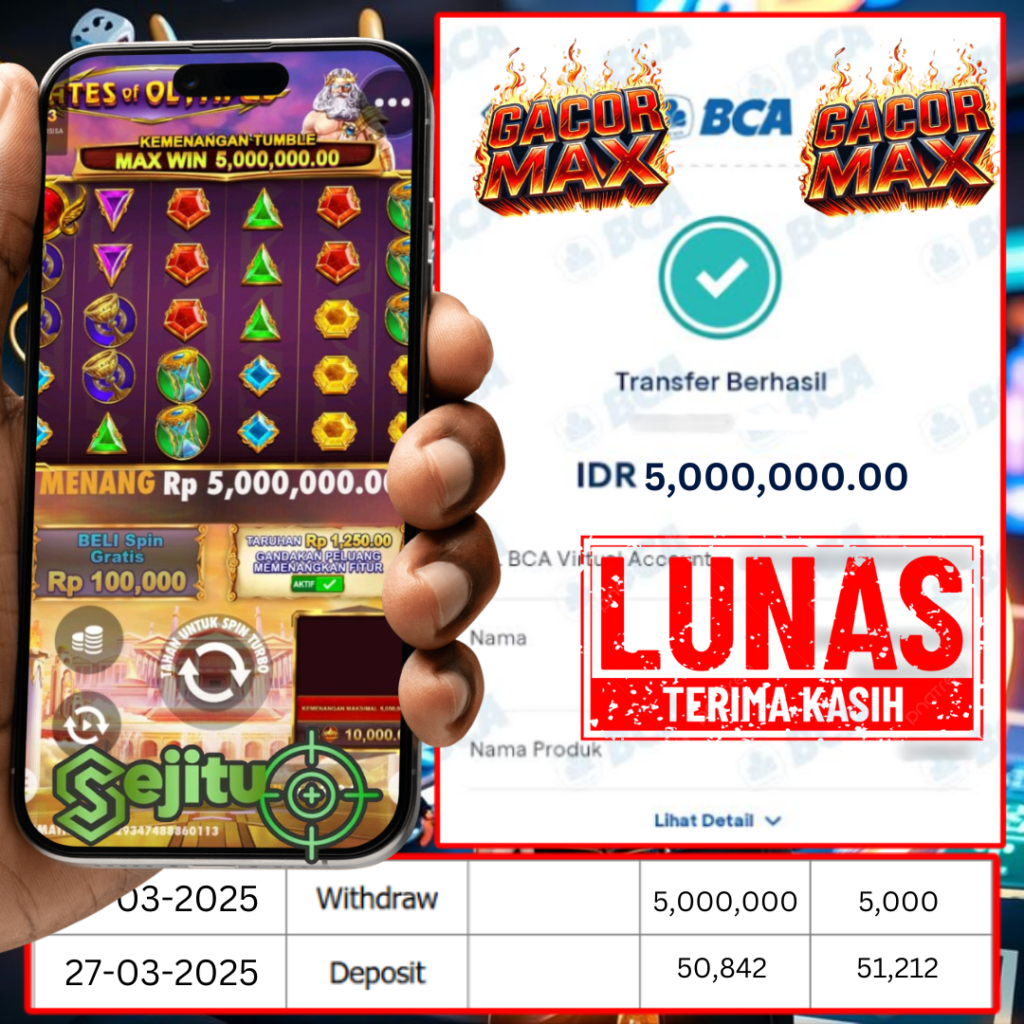 PEMENANG JACKPOT SEJITU GATES OF OLYMPUS PRAGMATIC PLAY