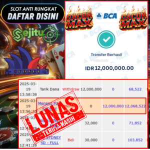 SELAMAT KEPADA MEMBER SEJITU JACKPOT PAUS TOGEL PASARAN SYDNEY