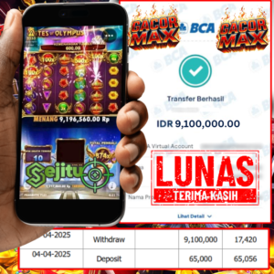 PEMENANG JACKPOT SEJITU GATES OF OLYMPUS PRAGMATIC PLAY