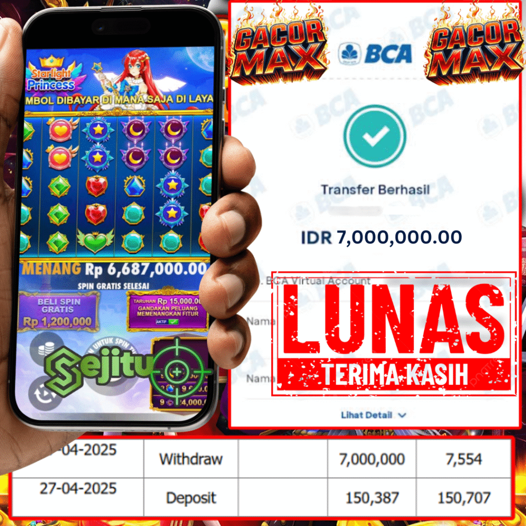 PEMENANG JACKPOT SEJITU STARLIGHT PRINCESS PRAGMATIC PLAY