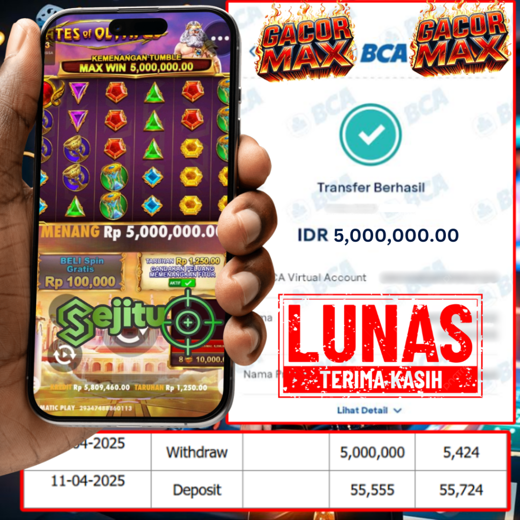PEMENANG JACKPOT SEJITU GATES OF OLYMPUS PRAGMATIC PLAY