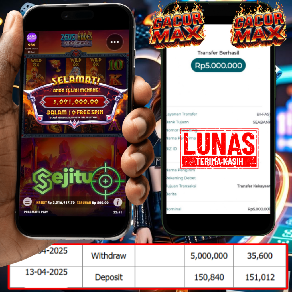 PEMENANG JACKPOT SEJITU ZEUS VS HADES PRAGMATIC PLAY