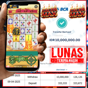 PEMENANG JACKPOT SEJITU MAHJONG WINS 3 SC HITAM PRAMATIC PLAY