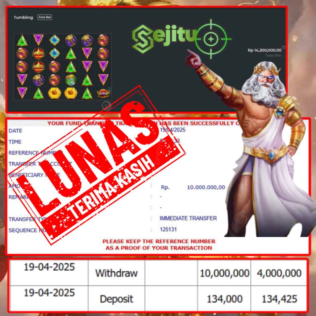 PEMENANG JACKPOT SEJITU GATES OF OLYMPUS 1000 PRAGMATIC PLAY