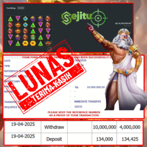 PEMENANG JACKPOT SEJITU GATES OF OLYMPUS 1000 PRAGMATIC PLAY