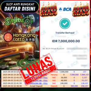 SELAMAT KEPADA MEMBER SEJITU JACKPOT PAUS TOGEL PASARAN HONGKONG LOTTO