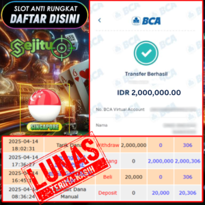 SELAMAT KEPADA MEMBER SEJITU JACKPOT PAUS TOGEL PASARAN SINGAPORE