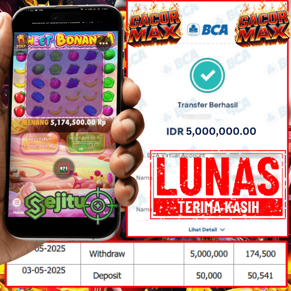 PEMENANG JACKPOT SEJITU SWEET BONANZA PRAGMATIC PLAY