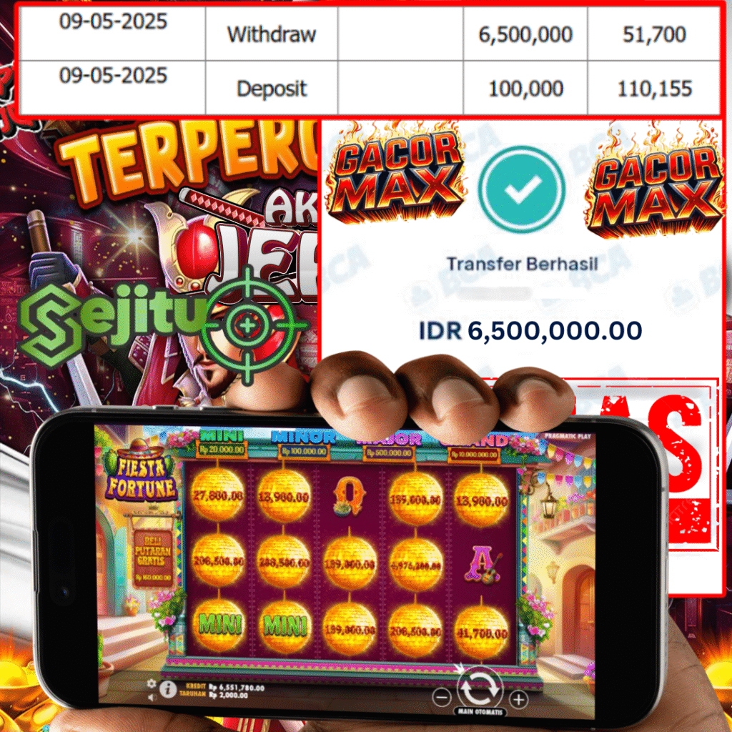 PEMENANG JACKPOT SEJITU FIESTA FORTUNE PRAGMATIC PLAY