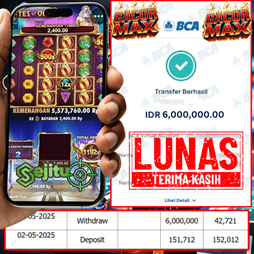 PEMENANG JACKPOT SEJITU GATES OF OLYMPUS PRAGMATIC PLAY