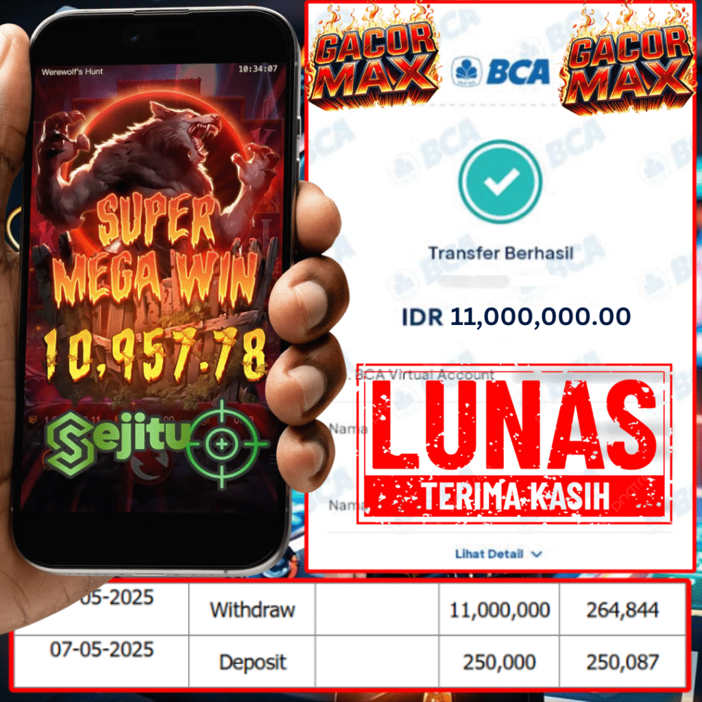 PEMENANG JACKPOT SEJITU WEREWOLF'S HUNT PGSOFT