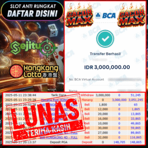 SELAMAT KEPADA MEMBER SEJITU JACKPOT PAUS TOGEL PASARAN HONGKONG LOTTO