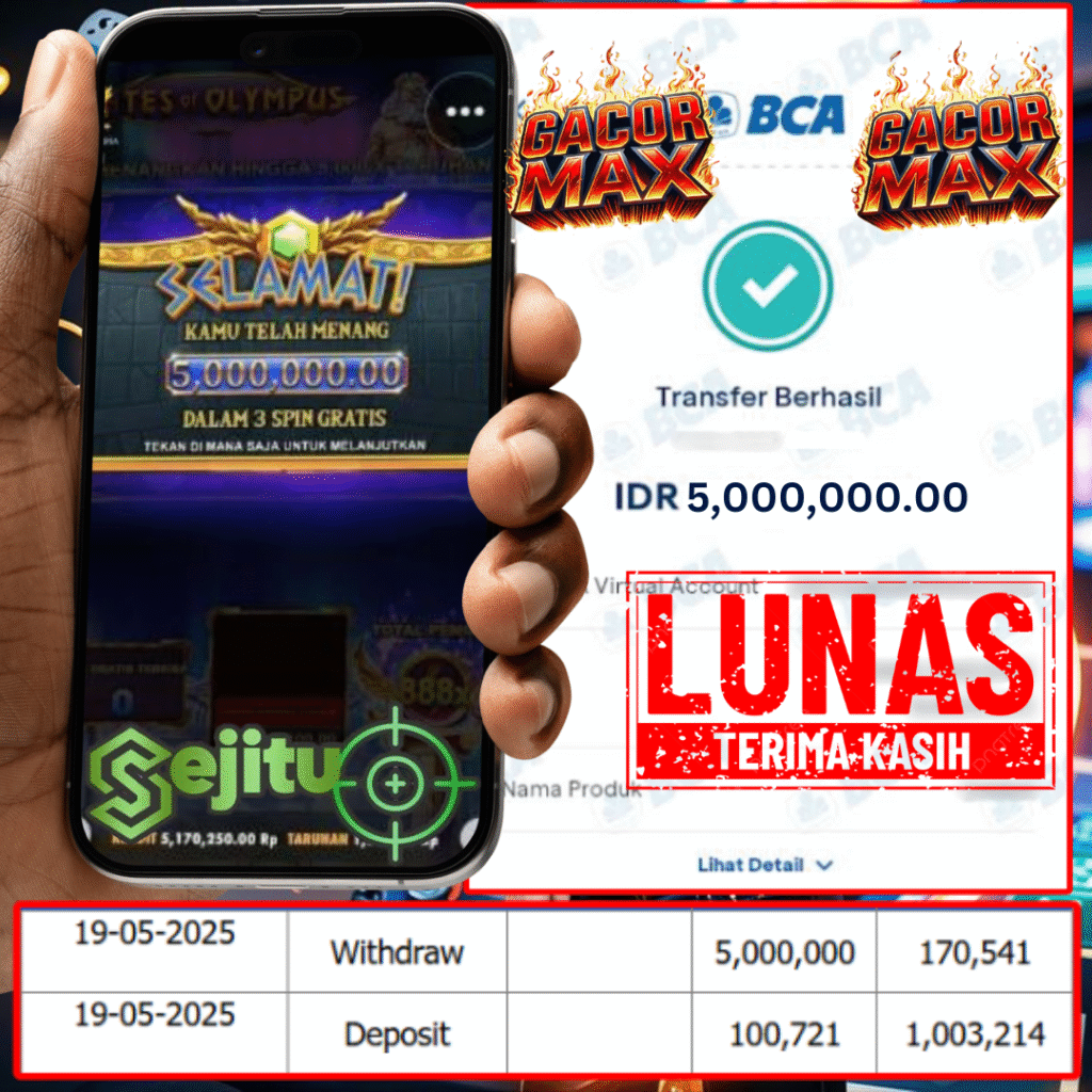 PEMENANG JACKPOT SEJITU GATES OF OLYMPUS PRAGMATIC PLAY