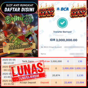 SELAMAT KEPADA MEMBER SEJITU JACKPOT PAUS TOGEL PASARAN TOTOMACAU