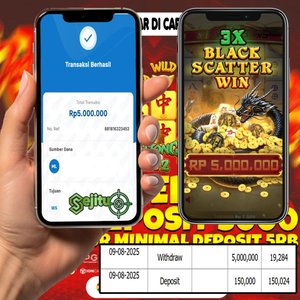 SELAMAT KEPADA MEMBER SEJITU JACKPOT GAMES MAHYONG WINS 3 SCACTTER HITAM PRAGMATIC PLAY