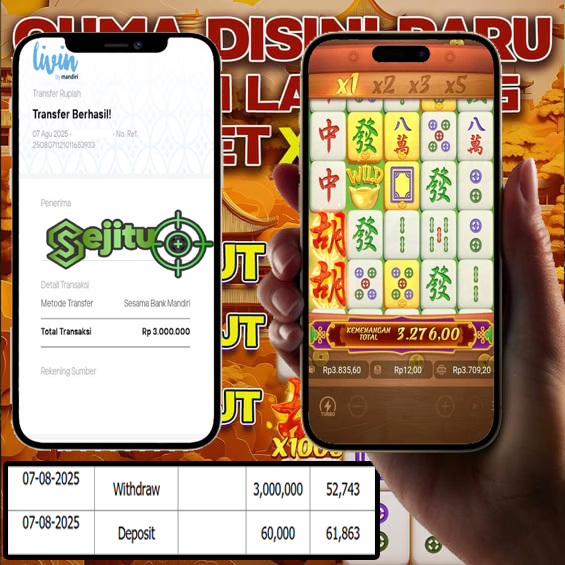 SELAMAT KEPADA MEMBER SEJITU JACKPOT GAMES MAHYONG WAYS PG SOFT