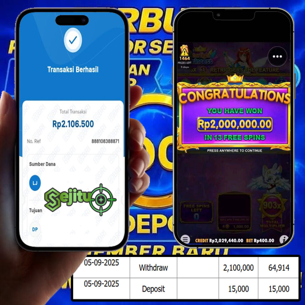 SELAMAT KEPADA MEMBER SEJITU JACKPOT GAMES STARLIGHT PRINCESS PRAGMATIC PLAY