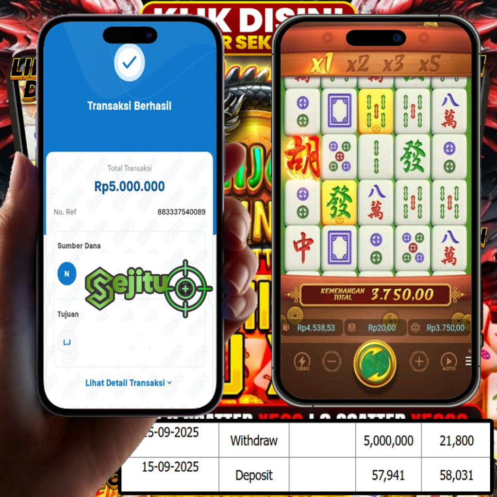 SELAMAT KEPADA MEMBER SEJITU JACKPOT GAMES MAHYONG WAYS PG SOFT