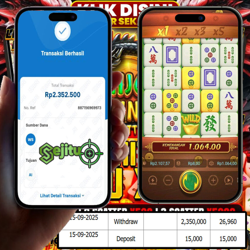 SELAMAT KEPADA MEMBER SEJITU JACKPOT GAMES MAHYONG WAYS PG SOFT
