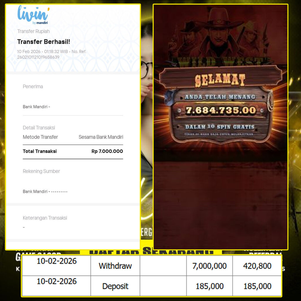 SELAMAT KEPADA MEMBER SEJITU JACKPOT GAMES WILD WEST GOLD PRAGMATIC PLAY