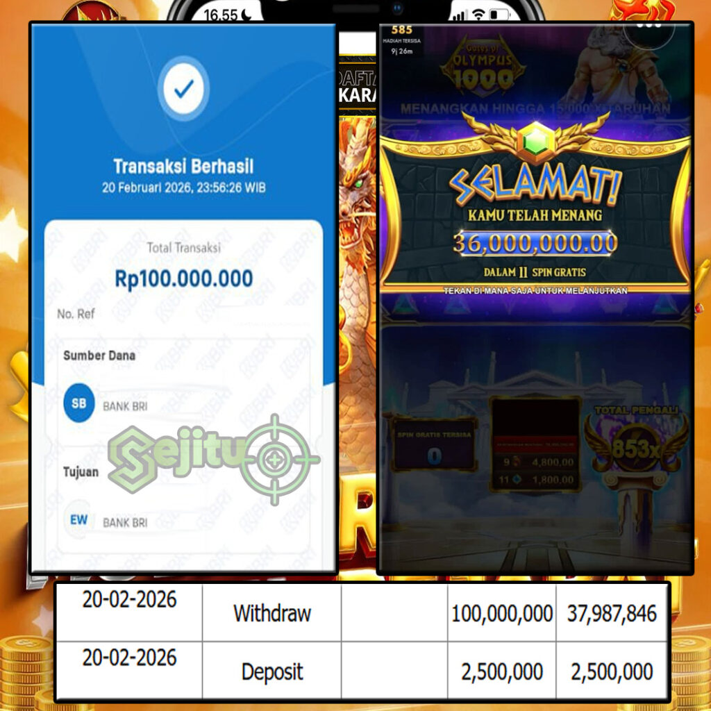 SELAMAT KEPADA MEMBER SEJITU JACKPOT GAMES GATES OF OLYMPUS 1000 PRAGMATIC PLAY