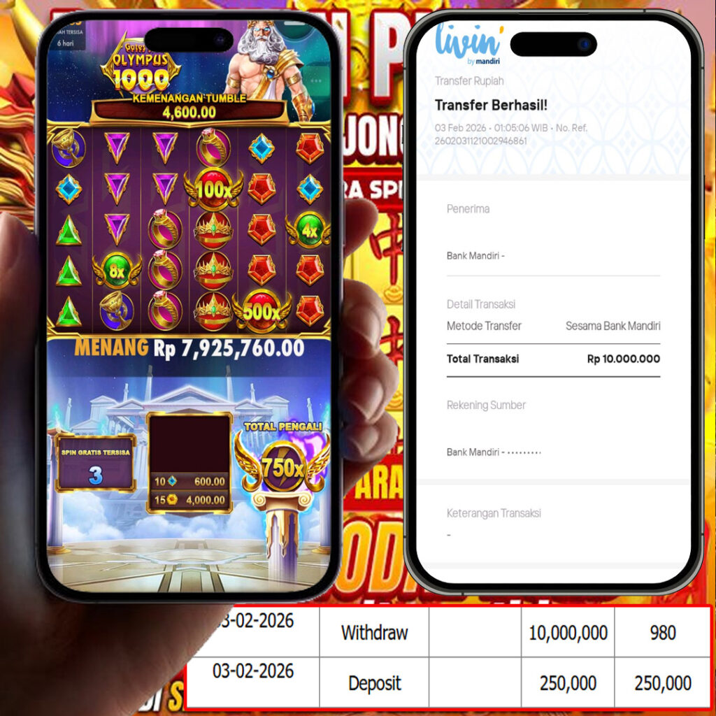 SELAMAT KEPADA MEMBER SEJITU JACKPOT GAMES GATES OF OLYMPUS 1000 PRAGMATIC PLAY