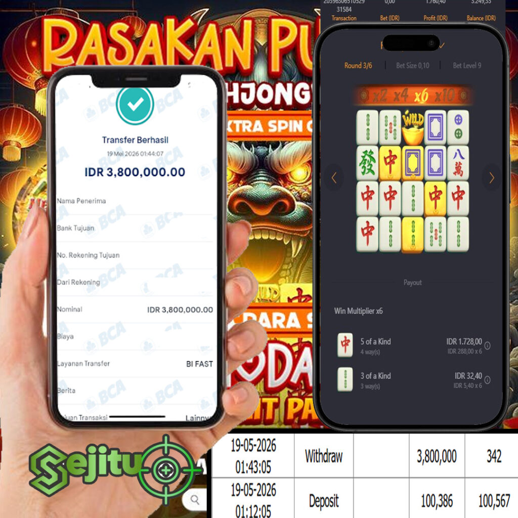 SELAMAT KEPADA MEMBER SEJITU JACKPOT GAMES MAHYONG WAYS PGSOFT